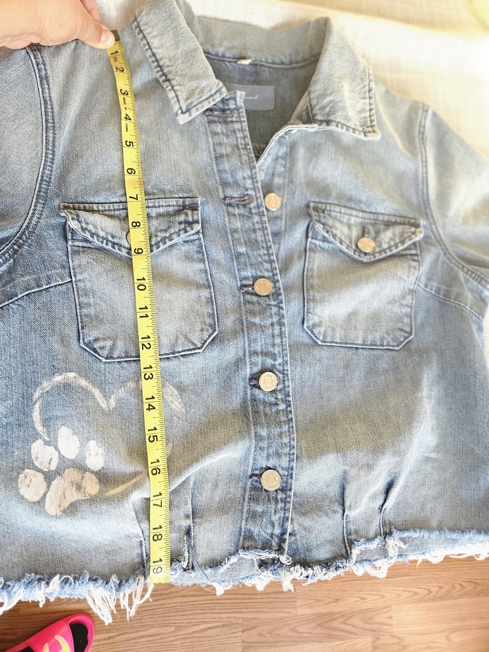 7 For All Mankind Light Blue Denim Jacket - Picture 14 of 15